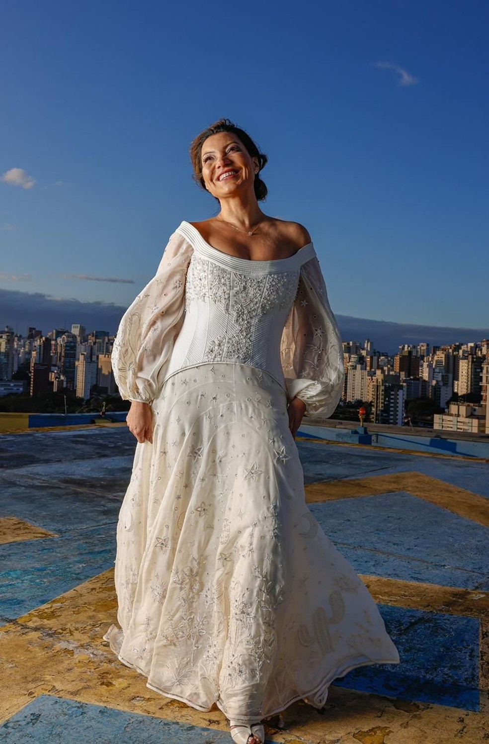 Janja vestida de noiva — Foto: Ricardo Stuckert/Divulgação