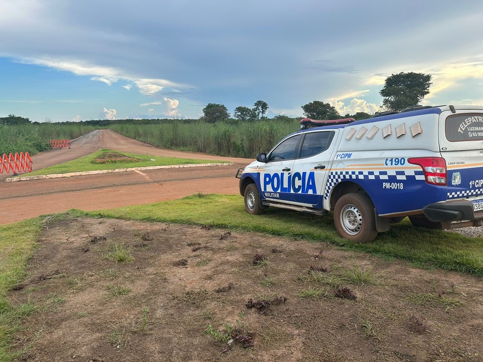Equipes policiais fazem bloqueios na zona rural de Pium e região — Foto: Divulgação/PM