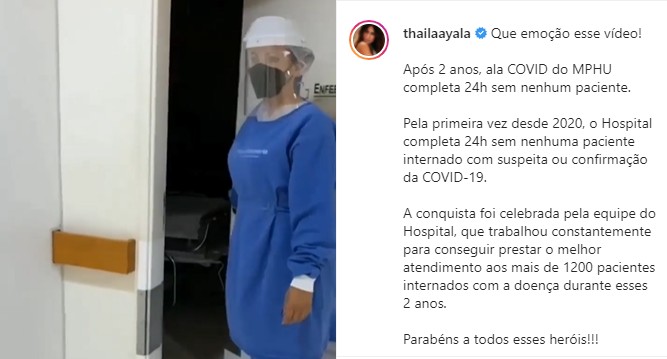 VÍDEO: funcionários de hospital em Uberaba celebram 24h sem internação pela Covid-19 e viralizam na internet