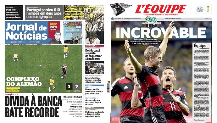 Zeitungen von 7 bis 1 - Jornal das Noticias Lequipe