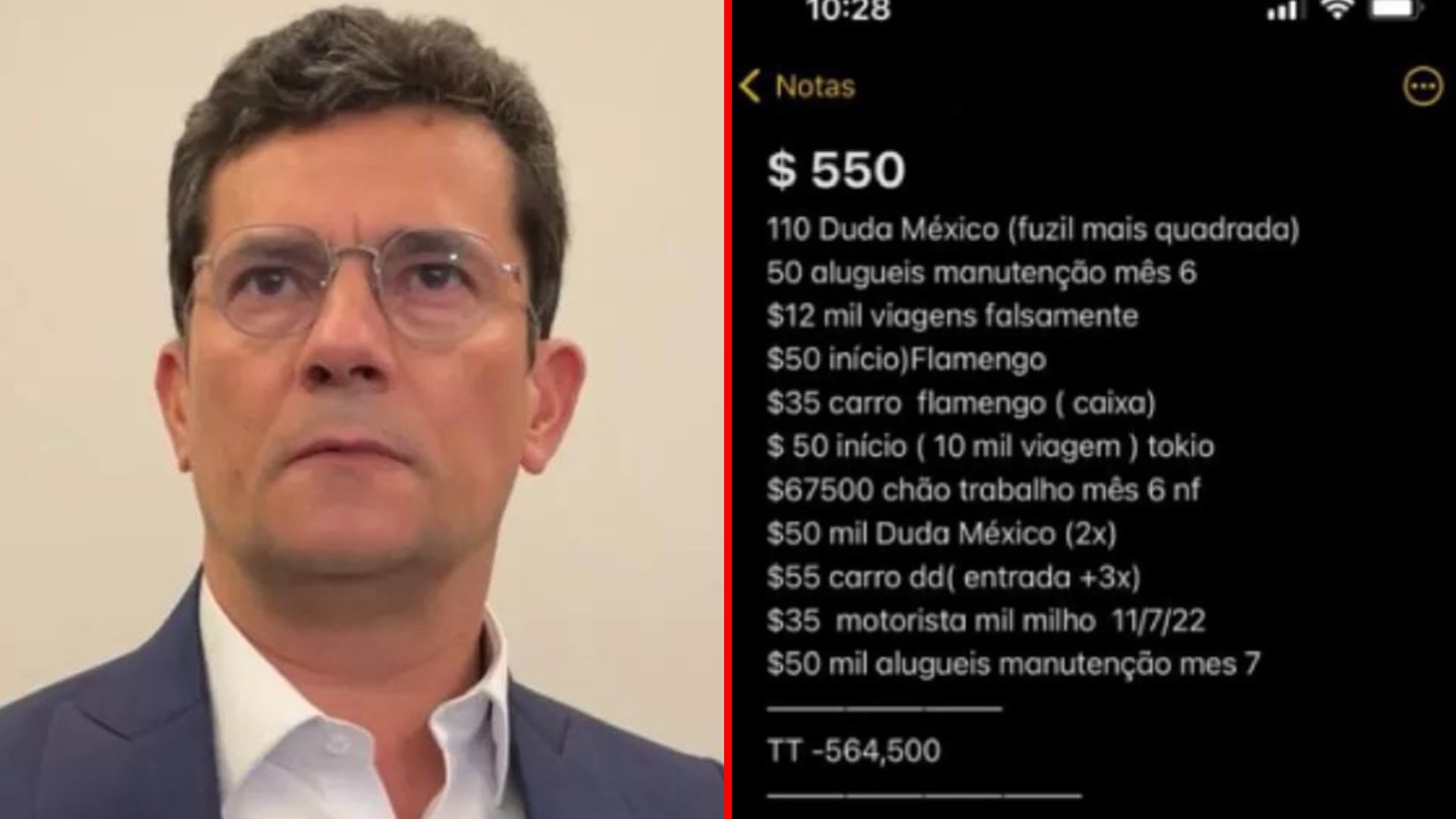Plano para sequestrar Moro custou ao menos R$ 564 mil, indica anotação de suspeitos