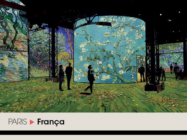 Exposição em museu de arte digital de Paris promove imersão na vida e obra do pintor holandês Van Gogh (Foto: divulgação/ culturespaces)