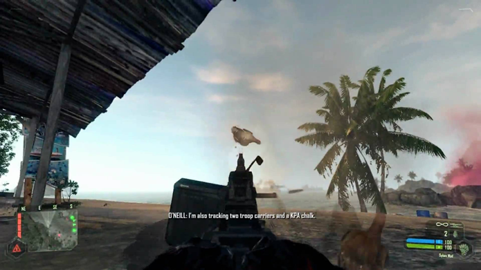 Crysis Warhead obriga o jogador a atirar galinhas (Foto: Reprodução/YouTube)