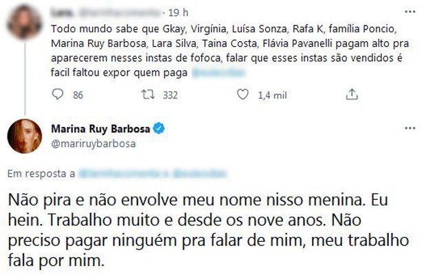 Após rebater internauta, Marina Ruy Barbosa diz: "Ando zen, mas às