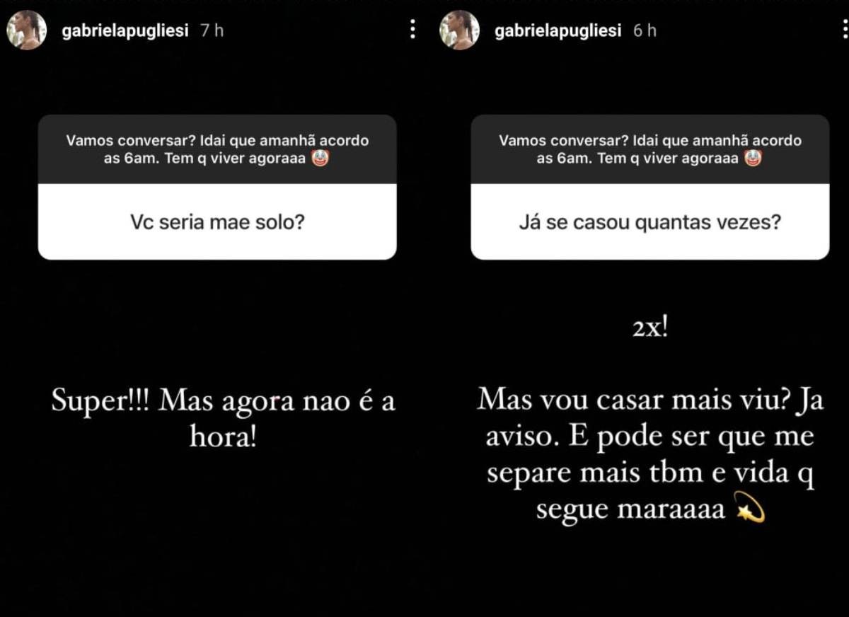 Gabriela Pugliesi responde a seguidores (Foto: Reprodução/Instagram)