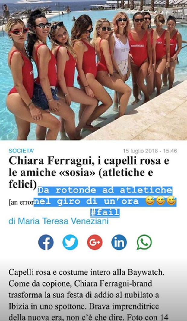 Chiara Ferragni se irrita com colunista social (Foto: Reprodução)