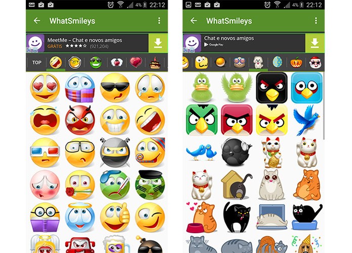WhatSmileys tem emojis divertidos e com personagens para o Android (Foto: Reprodução/Barbara Mannara)