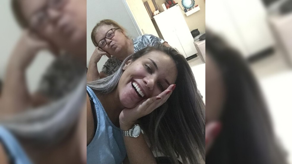 Avó de Laís Baigi realmente não havia desconfiado que não se tratava da filha pelas mensagens — Foto: Laís Biagi /Arquivo Pessoal