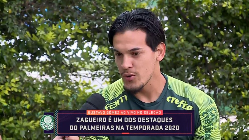 Gustavo Gómez analisa evolução do Palmeiras na temporada e comenta parceria com Felipe Melo: 