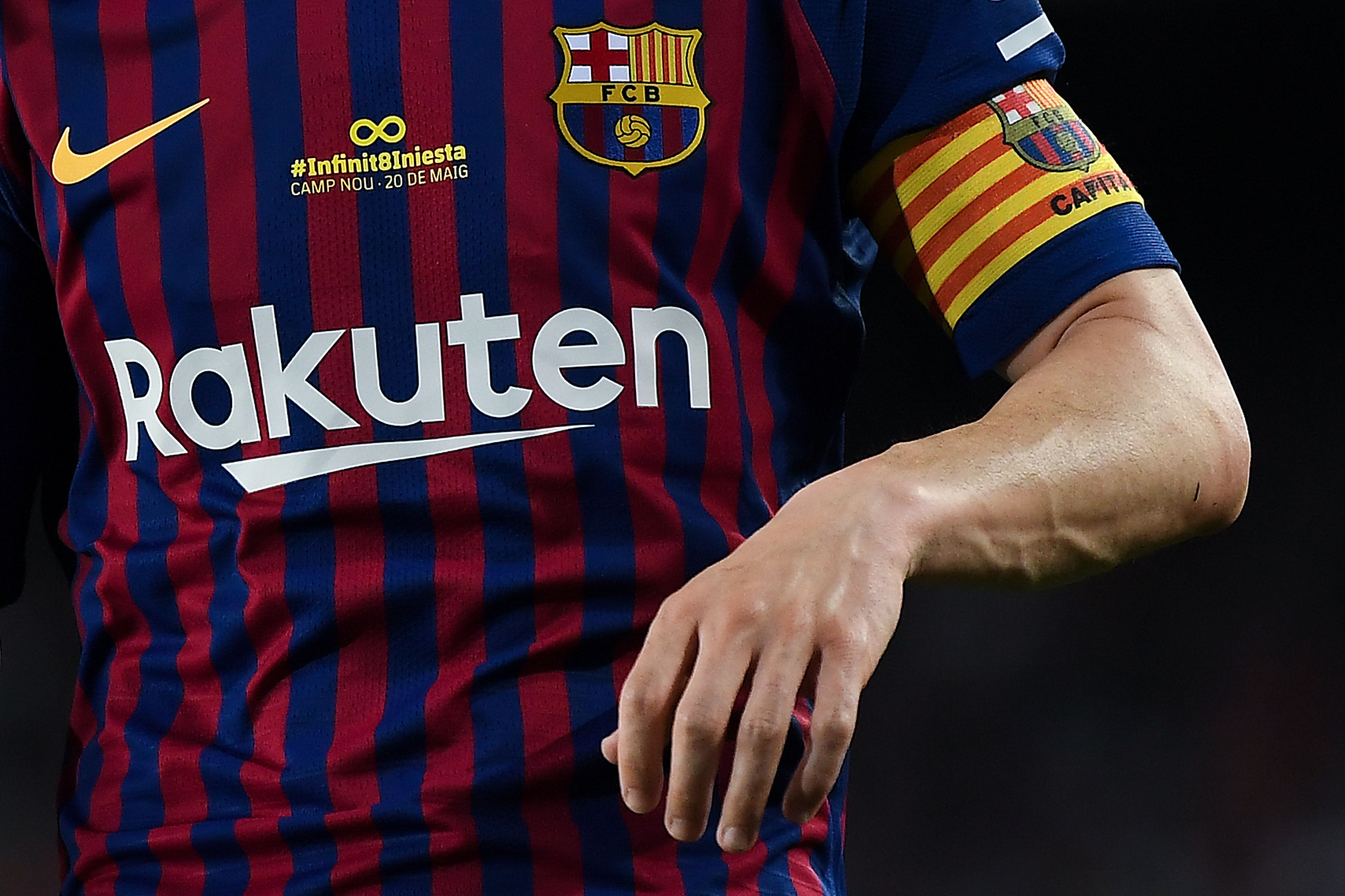 Jogador do Barcelona em jogo oficial do time (Foto: David Ramos/Getty Images)