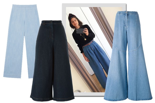 Leandra Medine e jeans, EVA, R$ 299; Fendi, R$ 4.030; Fendi, R$ 1.910 (Foto: Instagram/Reprodução, Oqvestir Farfetch/Divulgação)