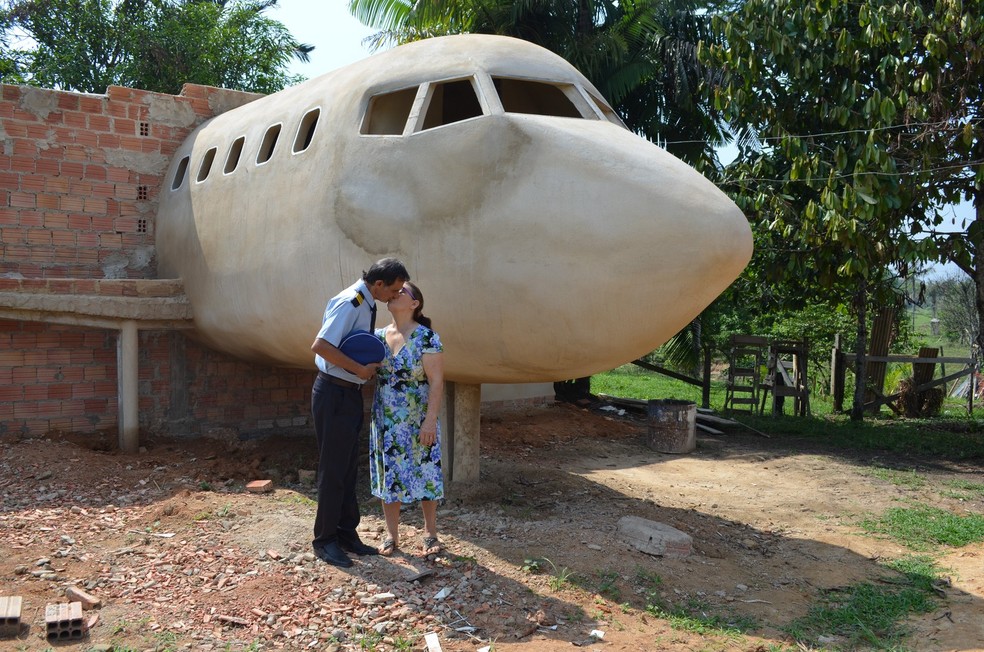 Idoso ficou conhecido por ter feito casa-avião em Porto Velho — Foto: G1 Rondônia/Reprodução