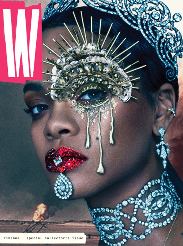 Rihanna na edição de setembro da W Magazine (Foto: Steven Klein / Reprodução)