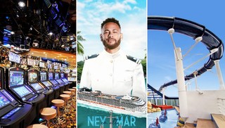 Cruzeiro do Neymar será em navio luxuoso com simulador de fórmula 1 e tobogã gigante em alto mar