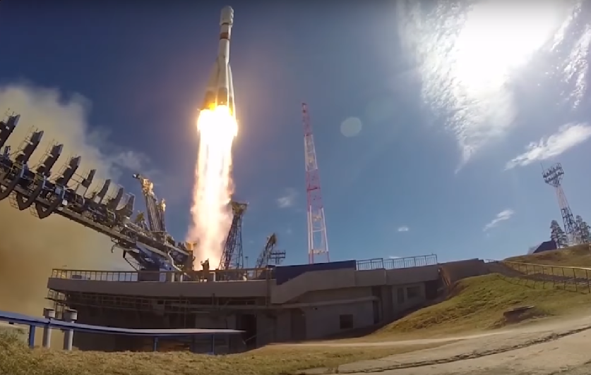 Soyuz-2.1b, tipo de foguete que carregou o satélite Meteor-M (Foto: Reprodução/YouTube)