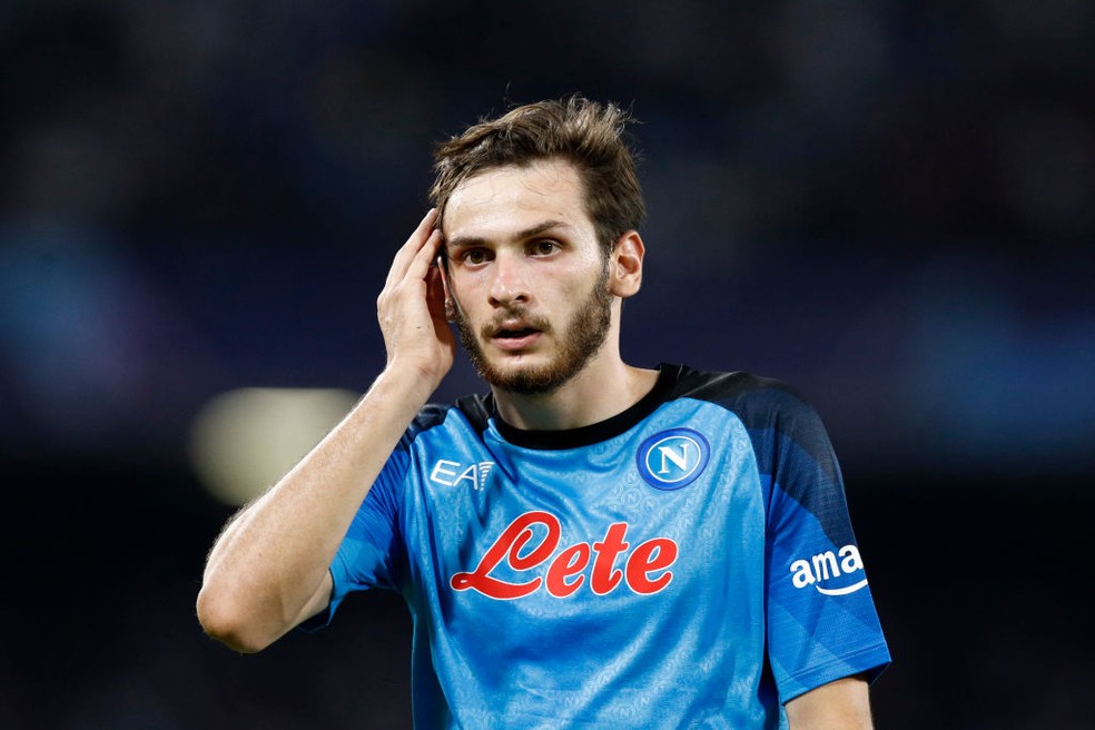 Khvicha Kvaratskhelia, o jovem que é sensação do início de temporada no Napoli — Foto: Getty Images