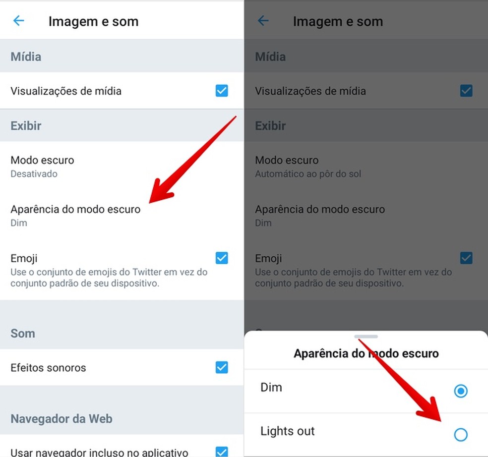 como deixar o twitter preto no android ao ativar o modo escuro redes sociais techtudo