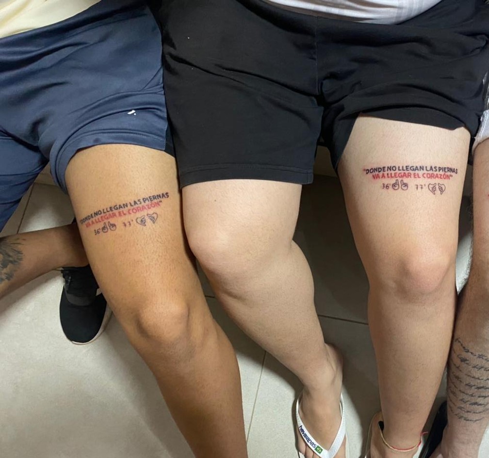 Amigos Torcedores Do Sao Paulo Tatuam Frase De Crespo Apos Promessa Por Titulo Do Paulistao Futebol Ge