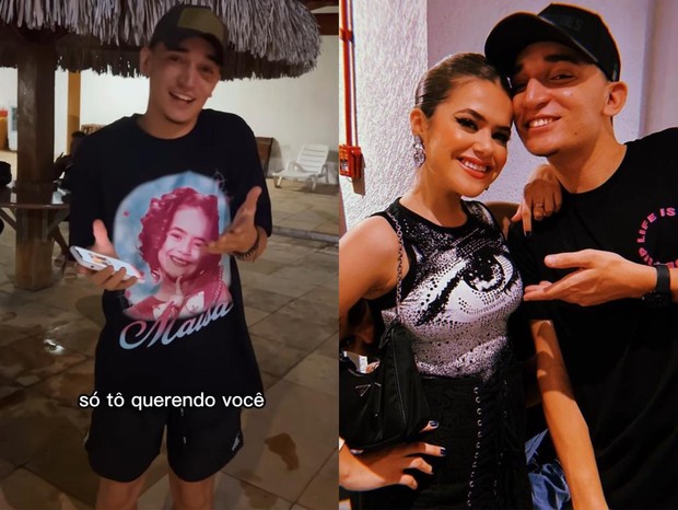 João Gomes usa camisa com foto de Maisa Silva (Foto: Reprodução/Instagram)
