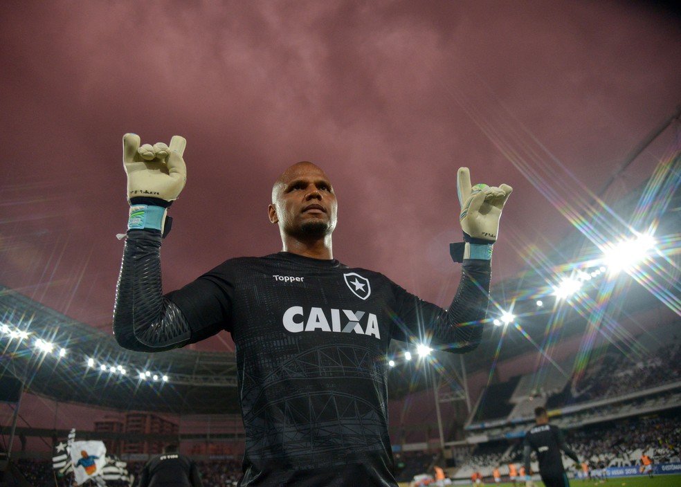 Jefferson é muito ídolo do Botafogo e se despede do clube nesta noite — Foto: André Durão/GloboEsporte.com
