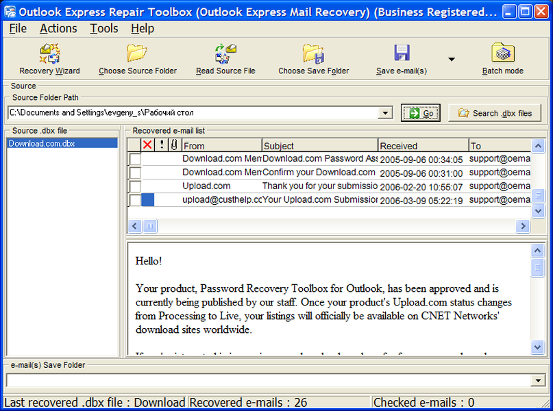 runasxp outlook express key