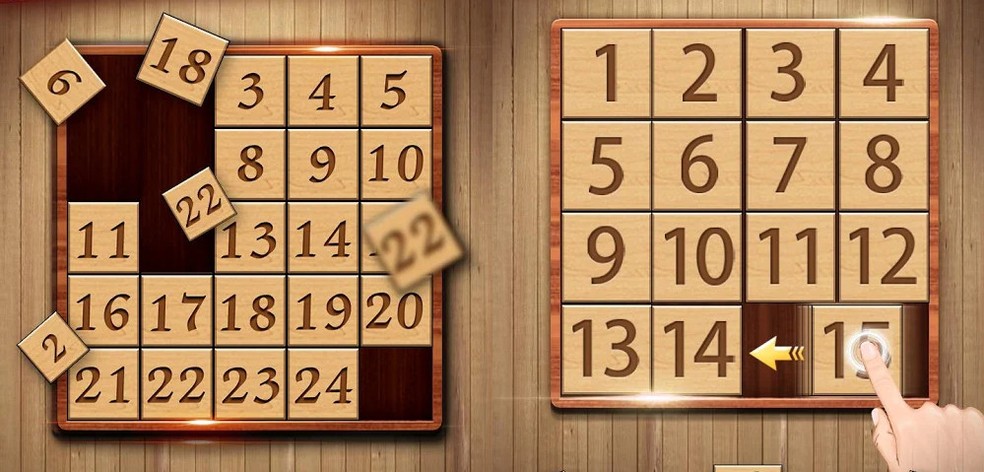 Em Numpuz o jogador deve arrastar as peças para organizar os números — Foto: Divulgação/ DoPuz Games