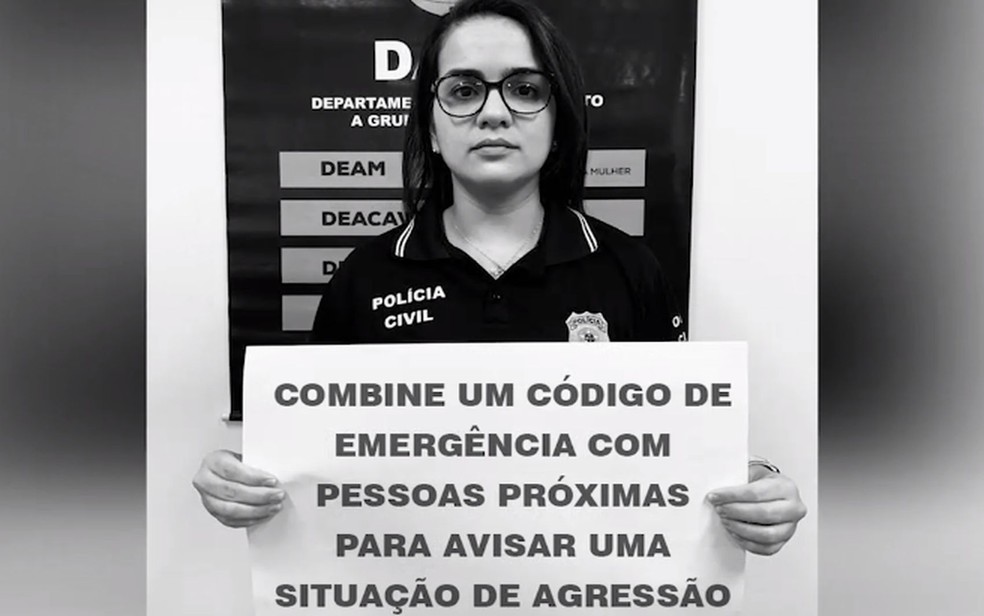 Campanha em Sergipe alerta para subnotificação de denúncias de violência doméstica — Foto: SSP/Reprodução