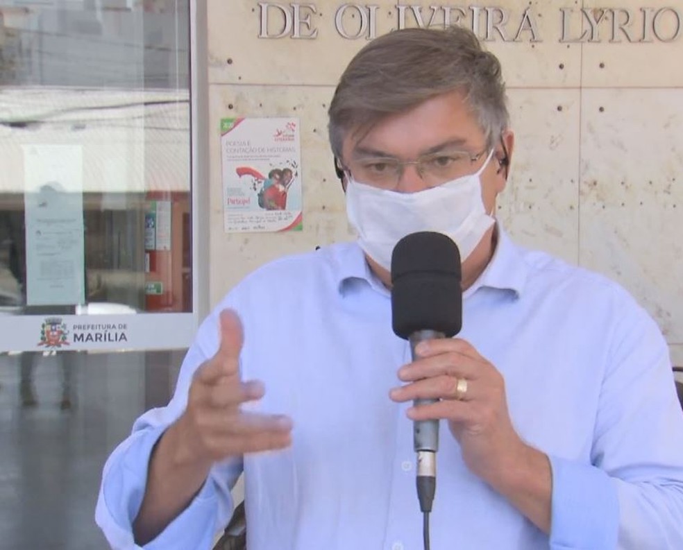Reeleito, Daniel Alonso se vê ‘mais preparado’ para comandar retomada pós-pandemia em Marília — Foto: TV TEM/Reprodução