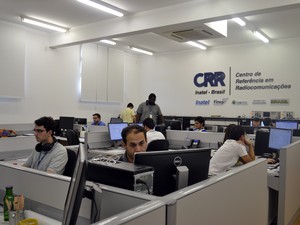 Laboratório do Centro de Referência em Radiocomunicação, Inatel-Brasil, Santa Rita do Sapucaí, MG, tecnologia, 5G (Foto: Daniela Ayres/G1)