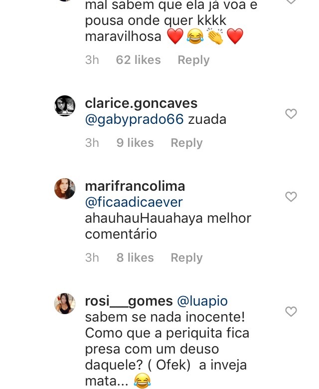 Fãs de Piovani comentam bate boca com Ludmilla (Foto: Reprodução/Instagram)