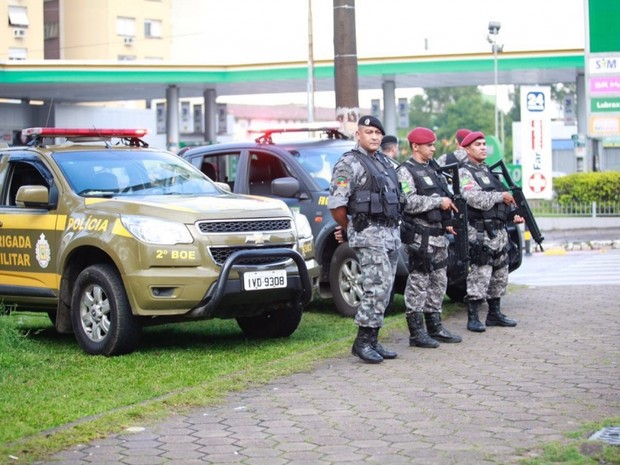 Brigada Militar, Força Nacional, Porto Alegre, ruas, policiamento, reforço (Foto: Robson Alves/BM)