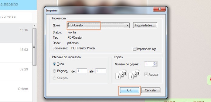 Use o PDF Creator em outros navegadores para salvar em PDF (Foto: Reprodu??o/Barbara Mannara)