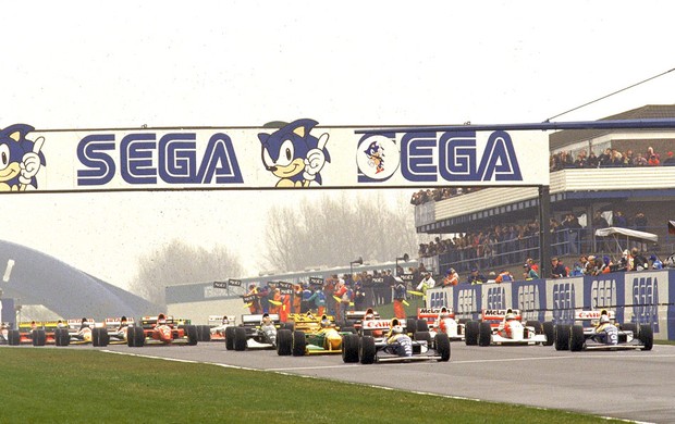 Ayrton Senna Prost largada Donington Park 1993 (Foto: Getty Images)