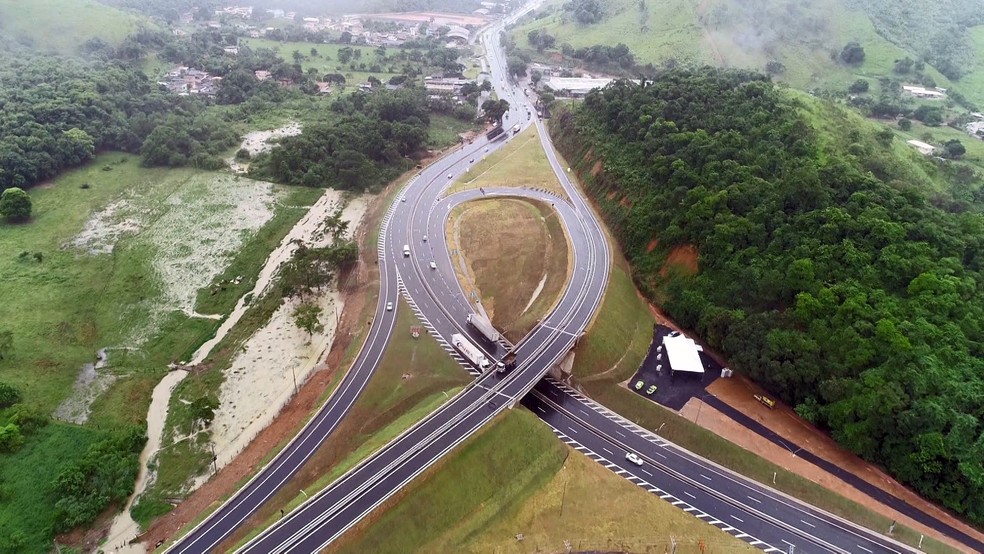 Viaduto entre a BR-262 e a BR-101 é inaugurado em Viana — Foto: Reprodução/ TV Gazeta