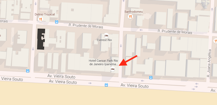 Acessando informações sobre um hotel no Google Mapas (Foto: Reprodução/Marvin Costa)