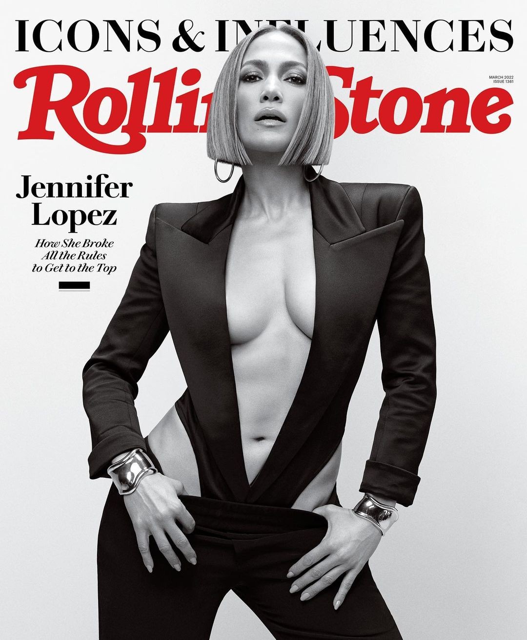 Jennifer Lopez em ensaio para a Rolliung Stone compartilhado em suas redes sociais (Foto: reprodução Instagram)