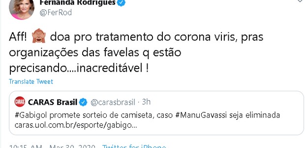 Fernanda Rodrigues critica Gabigol (Foto: Reprodução Instagram)