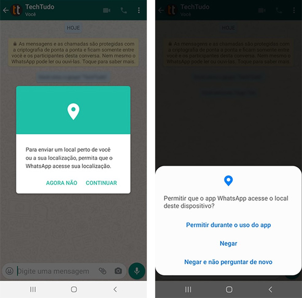 A localiza��o do celular est� entre os dados coletos pelo WhatsApp � Foto: Reprodu��o/Marcela Franco