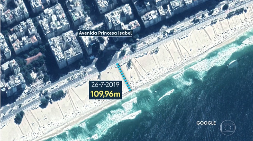 Faixa de areia da Praia de Copacabana diminui 10% em uma década, diz  especialista | Rio de Janeiro | G1