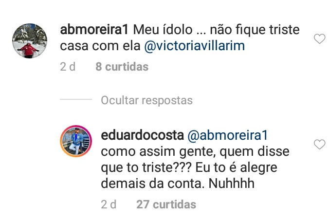 Eduardo Costa fala sobre fim do noivado com Victória Villarim (Foto: Reprodução Instagram)