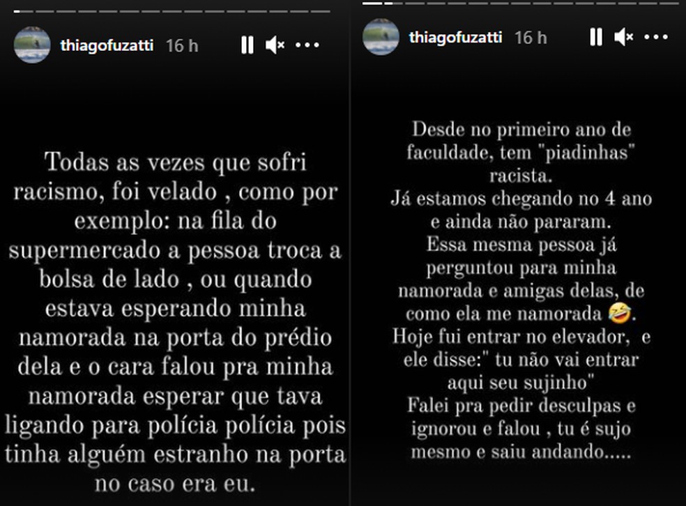 Estudante publicou série de desabafos em suas redes sociais — Foto: Reprodução/Instagram