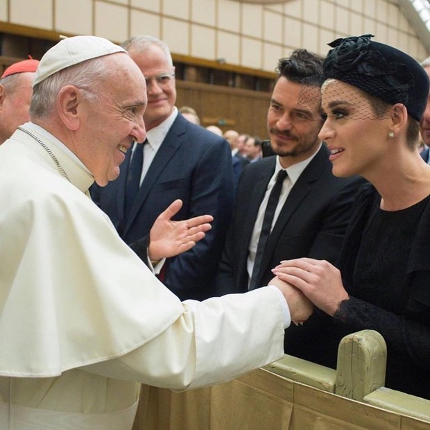 Katy Perry e o Papa Francisco (Foto: Reprodução/Instagram)
