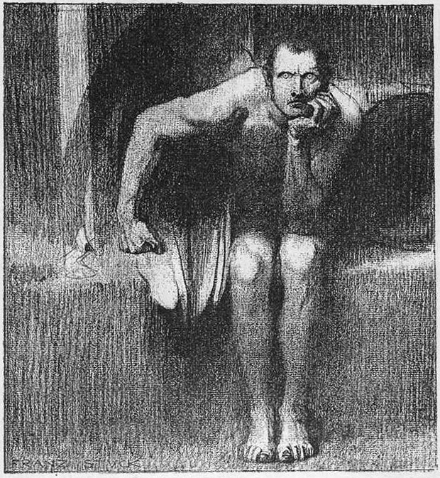 "Lúcifer", de Franz von Stuck (1863-1928), dá a sensacão do diabo estar mais próximo de nós  (Foto: Reprodução)