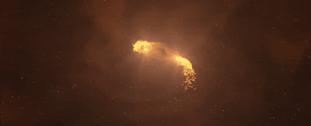 Animação mostra como as duas estrelas de formam  (Foto: ESO/L. Calçada)