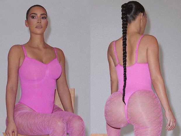 Calça transparente de Kim Kardashian revela fio dental em cliques  indiscretos - Quem