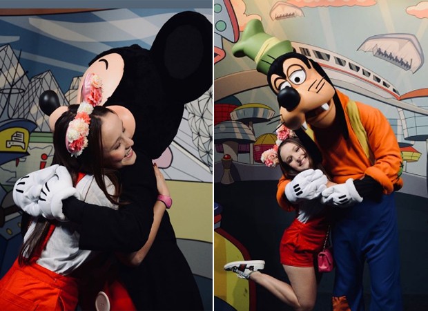 Larissa Manoela encontra Mickey e Pateta (Foto: Reprodução/Instagram)