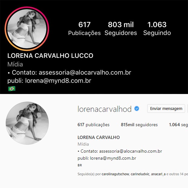 Lorena Carvalho tira sobrenome de Lucas Lucco um dia após anúncio de fim do casamento (Foto: Reprodução/Instagram)