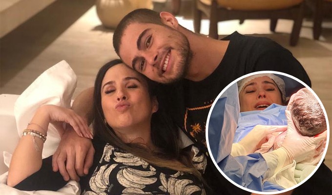 Apresentadora Tatá Werneck mostra foto do parto da filha com Rafael Vitti (Foto: Reprodução/Instagram)