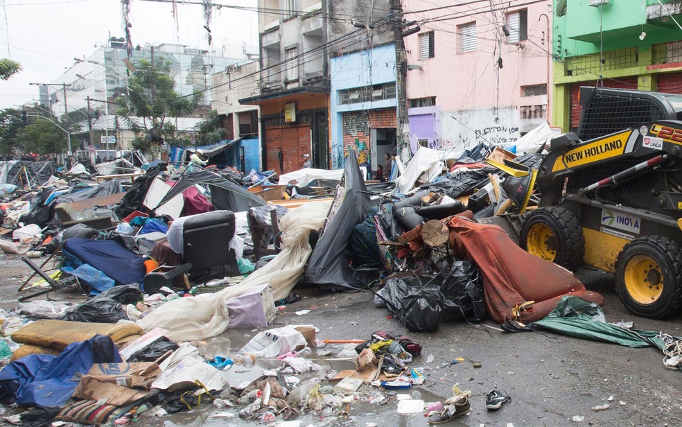 Cracolândia teve ação da Polícia Militar (Foto: Mister Shadow/ASI/Estadão Conteúdo)