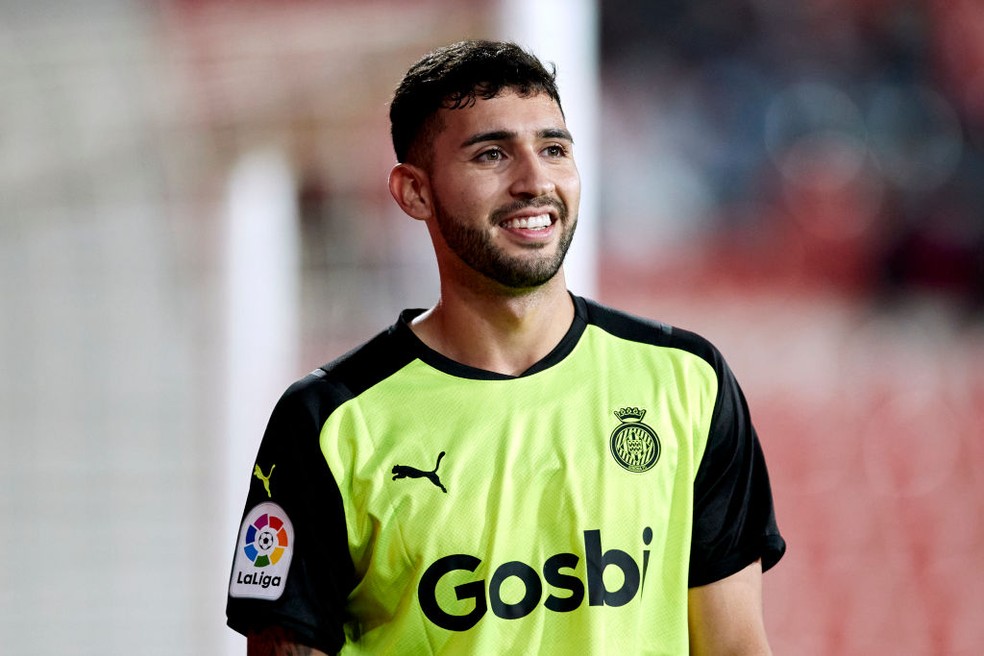 Nahuel Bustos em ação pelo Girona, da Espanha — Foto: Getty Images